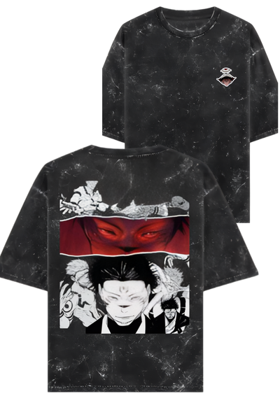 Sukuna- Acid Washed Oversized Tee