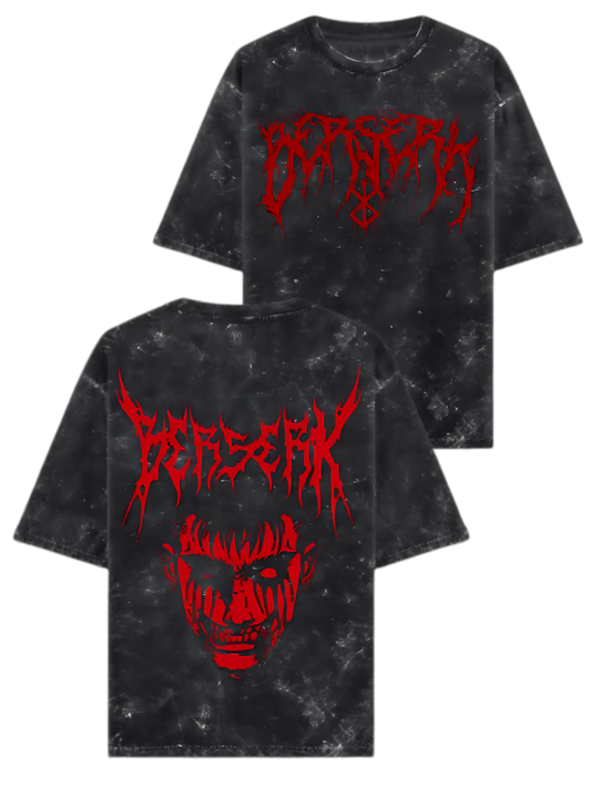Guts Rage-The Acid Wash Oversized Tee – Unisex Fit