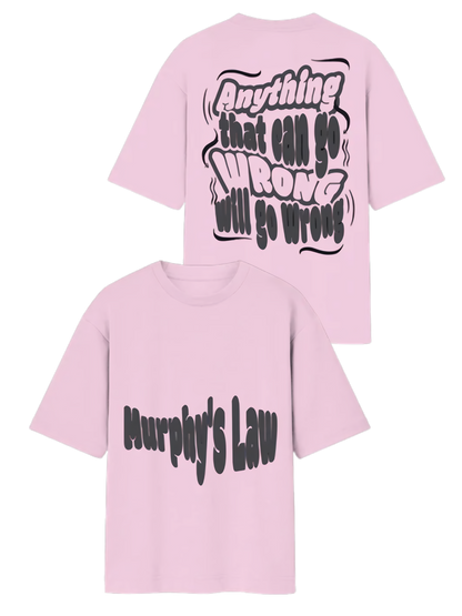 Murphy's Law -Unisex Streetwear Oversized Tee