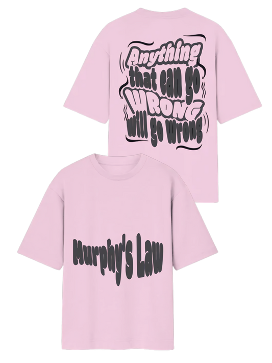 Murphy's Law -Unisex Streetwear Oversized Tee