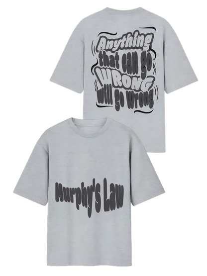Murphy's Law -Unisex Streetwear Oversized Tee